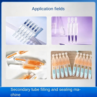Machine de remplissage et de scellage linéaire entièrement automatique à dose unique pour cosmétiques, huiles essentielles, tubes souples à cinq rangées, scellage par ultrasons