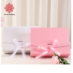 Boîte pliante rigide en carton Baoren haut de gamme, réutilisable, prête à l'emploi, avec nœud en ruban exquis, pour emballage pliable - Product Image 4