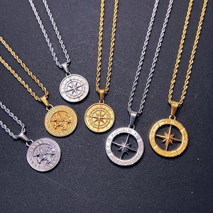 Collier rétro punk pour homme en acier inoxydable plaqué or 18 carats, bijoux religieux personnalisés hip-hop, étoile de <span class=keywords><strong>David</strong></span> - Product Image 6