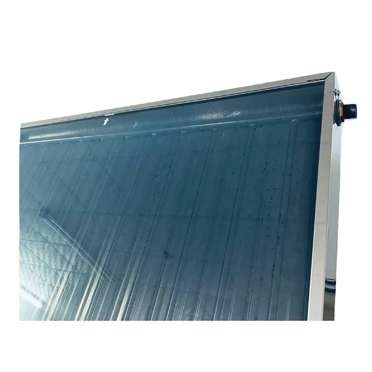 Colector de panel plano solar presurizado de 2M2x8 tubos de acero inoxidable montado en el techo OEM a la venta