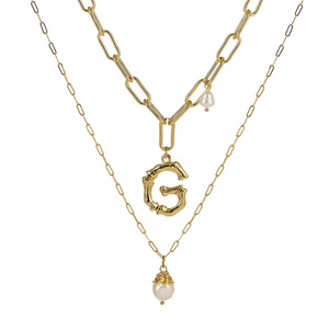 DREAM FASHION Nuevo Diseño, Collar de Perlas Chapado en Oro de 18K, el Más Vendido, para Mujeres y Niñas, Regalo de Verano para la Playa, Joyería - Product Image 6