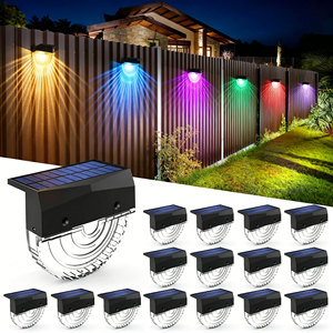 Luces Solares para Cercas Exteriores, 10 Colores Cambiables, LED 5050, Lámpara Impermeable para Escaleras, Luz Solar para Terraza, Patio y Camino - Product Image 5