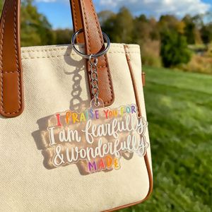 Llavero de Acrílico Transparente Personalizado con Logotipo, Texto, Diseño, Frase Inspiradora, Colgante, Regalo, Recuerdo para Fiestas - Product Image 2