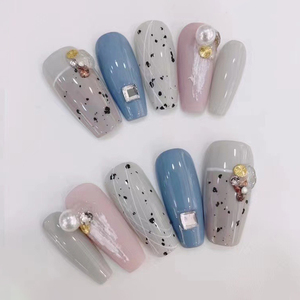 Prensa acrílica gruesa <span class=keywords><strong>de</strong></span> alta calidad en <span class=keywords><strong>uñas</strong></span> postizas hechas a mano 10 30 piezas prensa pintada a mano en <span class=keywords><strong>uñas</strong></span> - Product Image 3