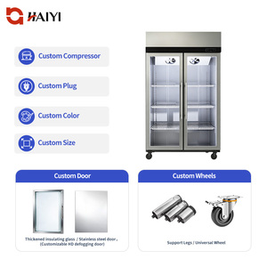 Refrigerador Comercial para Cocina, Enfriador Vertical, Congelador de Dos Puertas, Refrigerador Vertical para Almacenamiento de Alimentos - Product Image 5