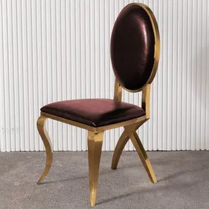 Modern lüks stil yemek sandalyeleri kadife yemek odası sandalyeleri altın Metal bacak ve yuvarlak mücevher tafting geri