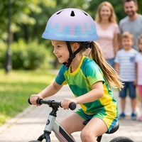 Casque de vélo pour filles avec fente pour queue de cheval, couleur pastel, certifié CPSC CE, léger, réglable, demi-coque, logo personnalisé