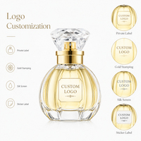 Flacon de parfum en verre côtelé de luxe. Parfum pour femme pour la vente en gros de mini-parfums et les marques privées.