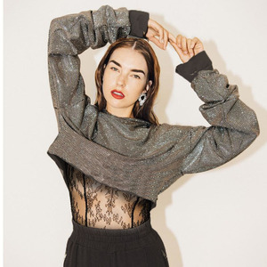 Hoodies personnalisés pour femmes mode brillant lâche tops pull streetwear sweats capuches - Product Image 1