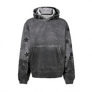 Men's Hooded <b>Sweatshirt</b> Solid Regular Fit 100% Cotton <b>Fleece</b> Casual Winter Wear <b>Lined</b> Breathable Front Logo - Product Image 5