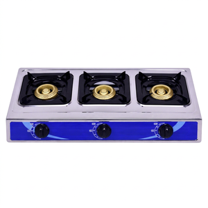 Table de cuisson à gaz double ZGBES, surface en acier inoxydable, allumage électronique, commande par bouton, nettoyage facile, protection anti-extinction de flamme, portable - Product Image 1