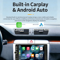 Carplay sans fil Android Auto 7 "IPS écran rétractable prise en charge de l'autoradio pour lecteur DVD de voiture stéréo FM