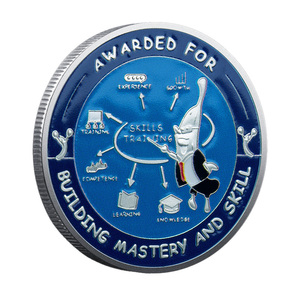 Pièce commémorative 3D plaquée or et argent, avec relief émaillé bicolore, pour l'entraînement des compétences et le divertissement, cadeau de <span class=keywords><strong>motivation</strong></span> pour le lieu de travail - Product Image 5