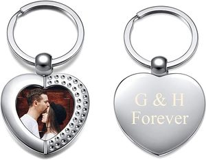 Designer Luxury Inspirational Kawaii Initial I love You Photo Frame London Souvenir Keychain Rings Wedding Gifts for Guests