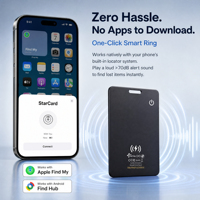 Carte de suivi intelligente à chargement sans fil, localisateur GPS, double système iOS Android, pour portefeuille fin