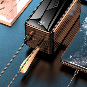 Banco de energía portátil con cordón, cargador rápido de gran capacidad, 100000mah, salida 4USB, 3 Entradas, venta al por mayor de fábrica, gran oferta - Product Image 5