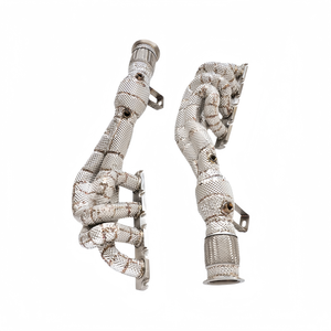 Collecteur d'échappement Downpipe en acier inoxydable de 1,5 mm d'épaisseur pour <span class=keywords><strong>Audi</strong></span> <span class=keywords><strong>R8</strong></span> <span class=keywords><strong>V8</strong></span> 4.2 2006-2015 avec catalyseur - Product Image 1