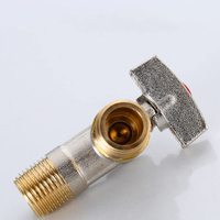 Valeur d'angle de débit en laiton raccord de plomberie vanne triangulaire vanne d'eau vanne d'arrêt d'angle pour robinet salle de bain évier de toilette
