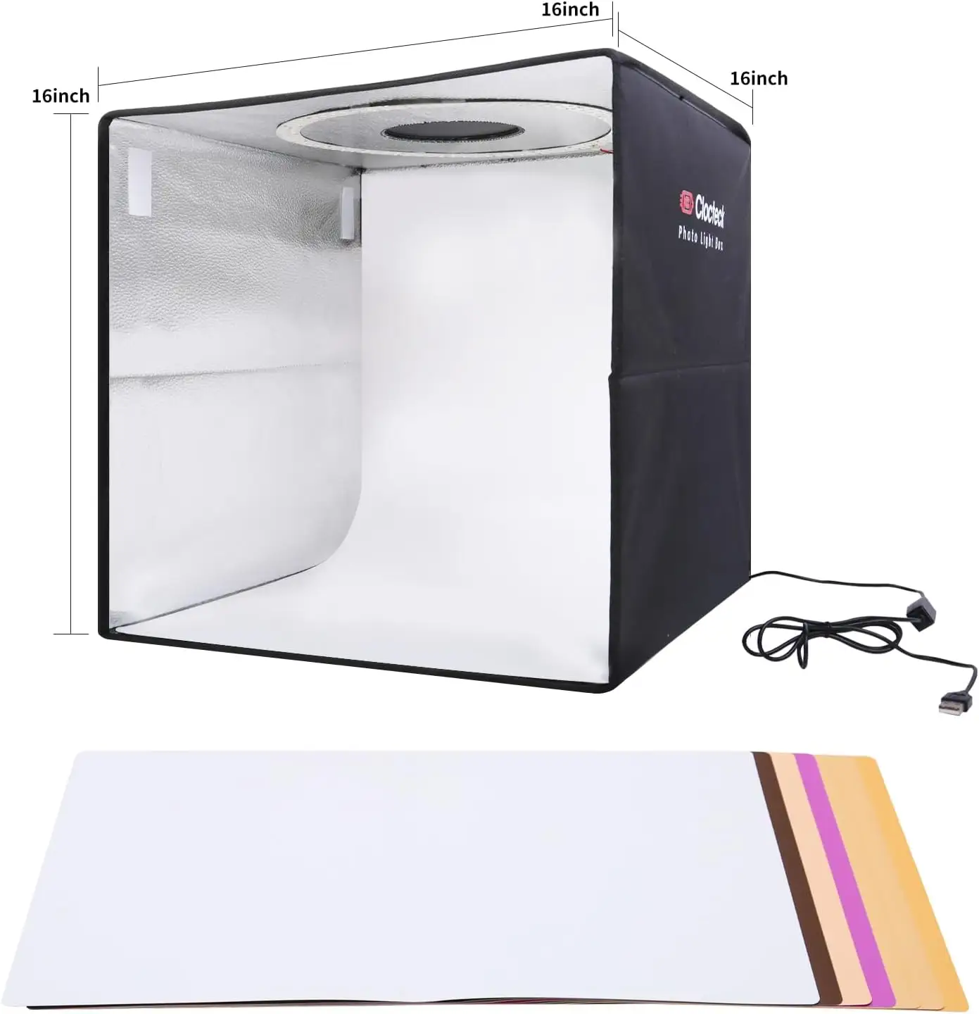 Vente en gros de mini boîte photo de studio boîte à lumière LED pliante à gradation haute luminosité pour équipement de photographie