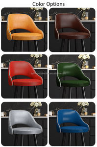 Sillas de <span class=keywords><strong>Bar</strong></span> Modernas y Elegantes con Respaldo Curvo, Tapicería de PU y Patas con Detalles Dorados para Cocina o <span class=keywords><strong>Bar</strong></span> - Product Image 6