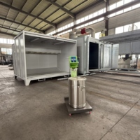 Cabine de peinture en poudre en acier certifiée CE avec moteur PLC et pompe, équipement de revêtement avancé 110V/220V/380V, garantie 1 an