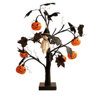 Nouvelles lumières LED d'intérieur pour arbres, décorations d'Halloween, accessoires citrouille et lumières d'ambiance effrayantes pour fêtes