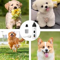 Silent Grind Pro Luxury Dog Nail Grinder - Rechargeable, en acier inoxydable et plastique, tension universelle (110-240V), coupe-griffes indolore
