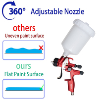 Voylet LS20 pulvérisateur de peinture de carrosserie automatique professionnel 1.3mm pointe fluide 600ml Pot automobile Air HVLP pression de Source d'alimentation pneumatique
