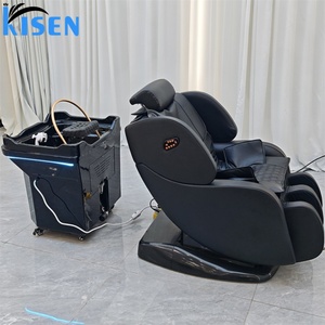 KISEN Fauteuil de massage électrique intelligent pour salon de coiffure, avec circulation d'eau entièrement automatique, spa capillaire et bac à shampoing portable - Product Image 3