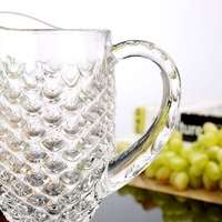 Ensemble de verres en cristal à motif d'écailles de dragon en gros, ensemble de 7 pièces, carafe à vin et ensemble de tasses