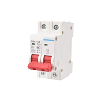 Disjoncteur miniature 2P DC 1000V pour systèmes solaires photovoltaïques, interrupteur de batterie 10A, capacité de coupure 6kA, courbe B, protection Li MCB