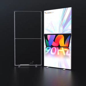 صندوق إضاءة LED محمول من الألومنيوم مع شاشة عرض إعلانية مضاءة من الخلف وخلفية قماشية قابلة للتمدد مناسبة للمعارض التجارية الداخلية - Product Image 1