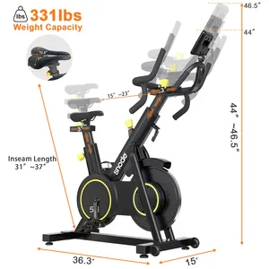 Snode S9 bici da Spinning di vendita calda con sedile regolabile Fitness Gym Club Home Unisex manubrio regolabile universale 264 130KG
