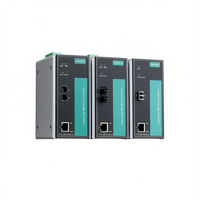 Convertidor de Medios Industrial Moxa PTC-101-S-SC-LV, Equipo Ethernet a Fibra Óptica, Fuente de Alimentación CC 5V, Puerto RJ45, LAN Cableada