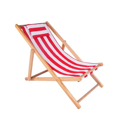 नई गर्म बिक्री लकड़ी के तह प्रचार आउटडोर डेक तह लकड़ी के समुद्र तट कुर्सी sedia spiaggia legno sedie sdraio giardino