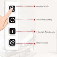 Écharpe de massage rotative et pétrissante avec compresse chaude infrarouge, intensité réglable, commande filaire portable pour le cou, voiture et maison