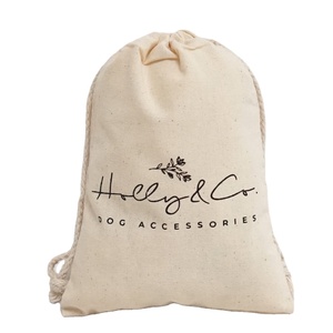 Sacs en toile de coton réutilisables avec cordon de serrage pour la promotion, les cadeaux et l'emballage de bijoux - Product Image 1
