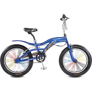 20 ''24インチBMXバイクフリースタイルスチール自転車ダブルキャリパーブレーキシングルスピードショー自転車スタントアクロバティック固定ギアバイク