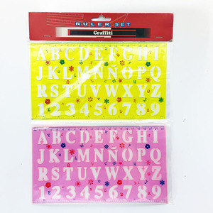 Juego de 2 Plantillas de Dibujo de Letras de Plástico de Primera Calidad, Clásicas, de 22 cm de Longitud, para Niños - Product Image 2