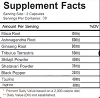 Power Plus Capsules d'amélioration pour hommes Supplément de santé Racine de maca noire en capsules et formes posologiques de comprimés
