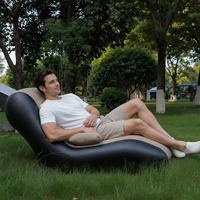 Canapé gonflable moderne en flocage, chaise longue portable rectangulaire pour salon et chambre à coucher