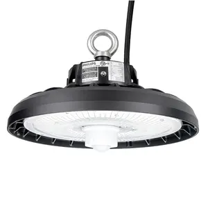 Die-Casting 160lm/W 200lm/W, Lampu High Bay LED UFO LED Dapat Disesuaikan Sensor Gerak Aluminium Tegangan Watt 150W 200W 300W