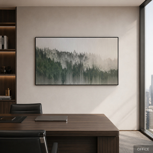Texture Wall Art Soft Grey Landscape <b>Canvas</b> Oil Painting House Interior Decorative Arts Large Still Life Custom Calming Artwork - Product Image 1