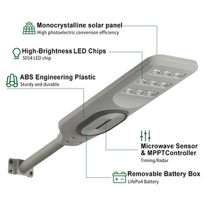 Lampada Solare LED Multifunzione 300W 400W in ABS per Esterni, Impermeabile IP67, <span class=keywords><strong>Illuminazione</strong></span> Notturna di Sicurezza per <span class=keywords><strong>Casa</strong></span> e Giardino - Product Image 4