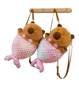 Lindo Peluche de Capibara, Animal de Peluche que se Transforma en Muñeca Sirena, Peluches de la Sirenita, Regalos para Niños - Product Image 1
