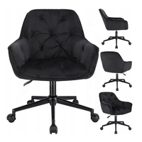 Chaise de bureau ergonomique moderne et commerciale avec rotation à 360 degrés, réglage en hauteur et inclinaison pour les réunions de bureau et les études