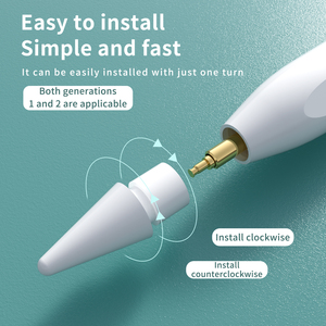 หัวปากกาสไตลัสพลาสติกแบบเปลี่ยนได้ 2B/2H สำหรับดินสอ Pencil รุ่นที่ 1 และ 2 (สีดำ/สีขาว) - Product Image 6