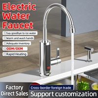Robinet chauffe-eau instantané électrique sans réservoir avec affichage numérique, économie d'énergie pour cuisine, maison, camping-car, hôtel