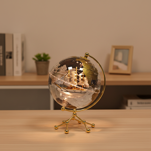 Globe terrestre transparent multicolore, décoration d'intérieur - Product Image 3