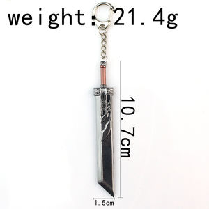 Juego gótico Final Fantasy 7 arma modelo <span class=keywords><strong>Cloud</strong></span> <span class=keywords><strong>Strife</strong></span> Buster espada llavero hombres Metal Zack cuchillo llaveros Cosplay Llaveros nuevo - Product Image 6